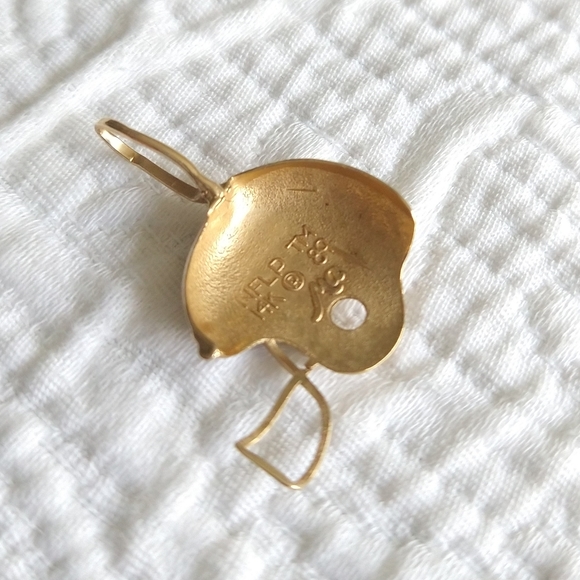 Vintage 14k Gold Oakland Raiders Football Helmet Pendant officially licensed NFL - Picture 3 of 4